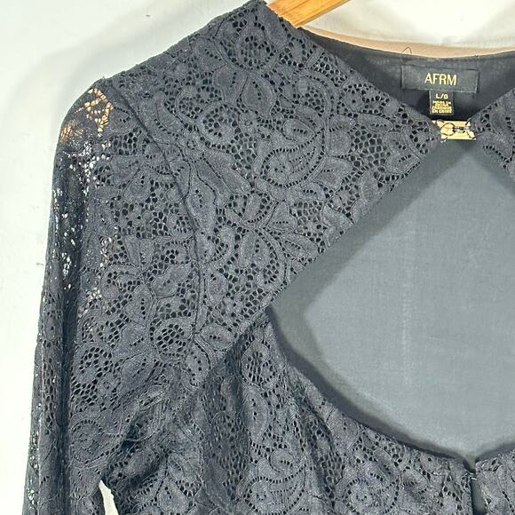 AFRM Santi Corset Black Lace‎ Womans Large Goth Whimsigoth Dark Fairy - Picture 5 of 9